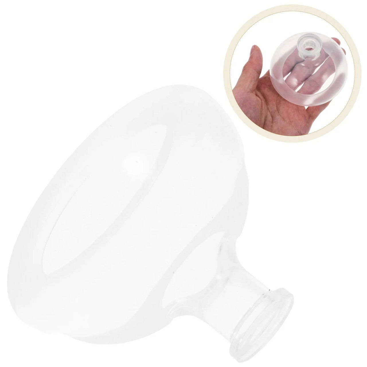 Dispozitiv Terapeutic Sputa, Flippy, Cupa pentru Terapie Toracica, Dispozitiv de Eructare, pentru Sugari si Copii, 7.5 x 6 cm, din Silicon, Transparent [2]