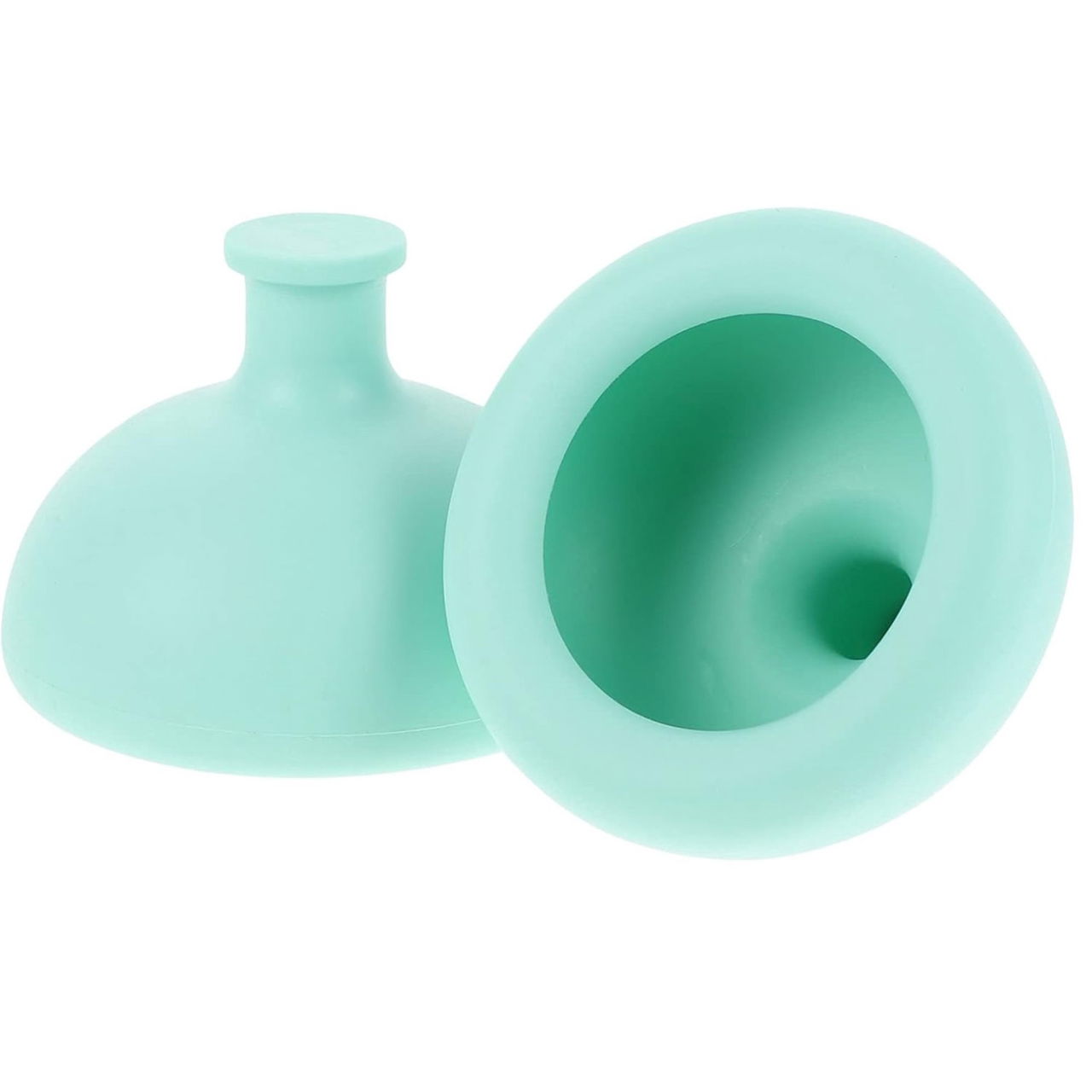 Dispozitiv Terapeutic Sputa, Flippy, Cupa pentru Terapie Toracica, Dispozitiv de Eructare, pentru Sugari si Copii, 7.5 x 6 cm, din Silicon, Verde [2]