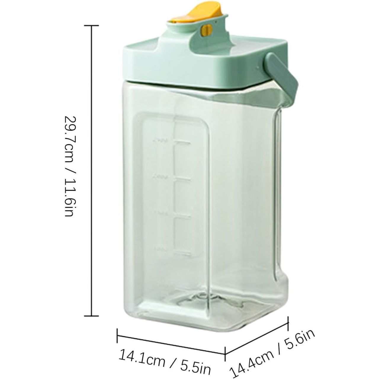 Dozator portabil pentru bauturi Flippy, 3.5 litri, capac etans, duza deschidere/inchidere, recipent din plastic, gradat, filtru, maner, pentru diverse bauturi, 29.7 x 14.1 x 14.4 cm, verde [9]