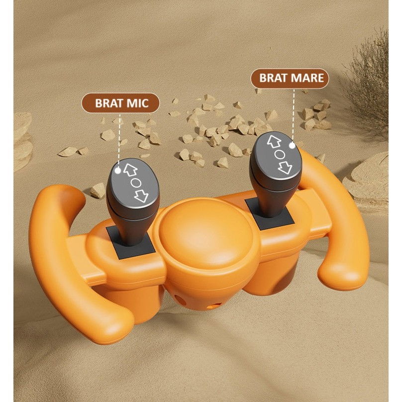 Excavator Electric, Flippy, pe 4 Roti Antiderapante, cu Telecomanda, Brat Controlat Electric, cu Telecomanda, +2 Ani, Galben [6]