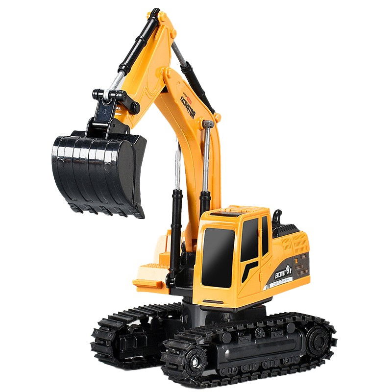 Excavator Jucarie pentru Copii, Flippy, Jucarie Excavator cu Telecomanda, Jucarie de Constructie, Acumulator cu Incarcare USB, 23 x 22 x 9 cm, Portocaliu [1]