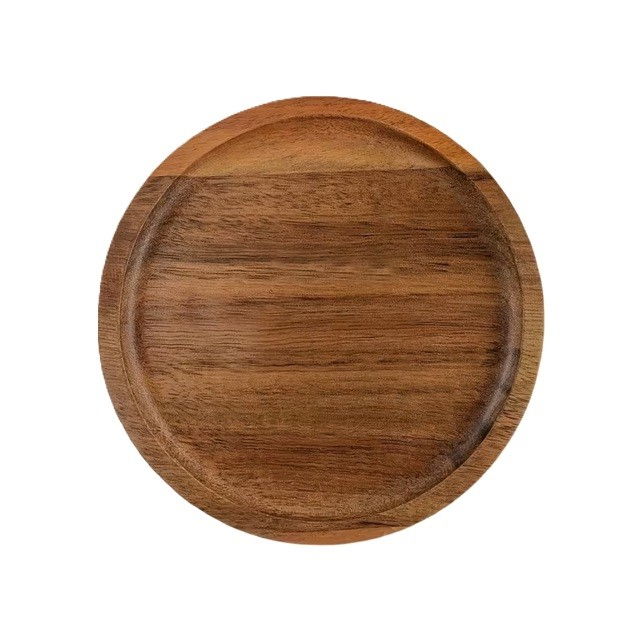 Farfurie din Lemn, Flippy, Rotunda, pentru Alimente sau Decor, 10 x 1.5 cm, Natur [1]