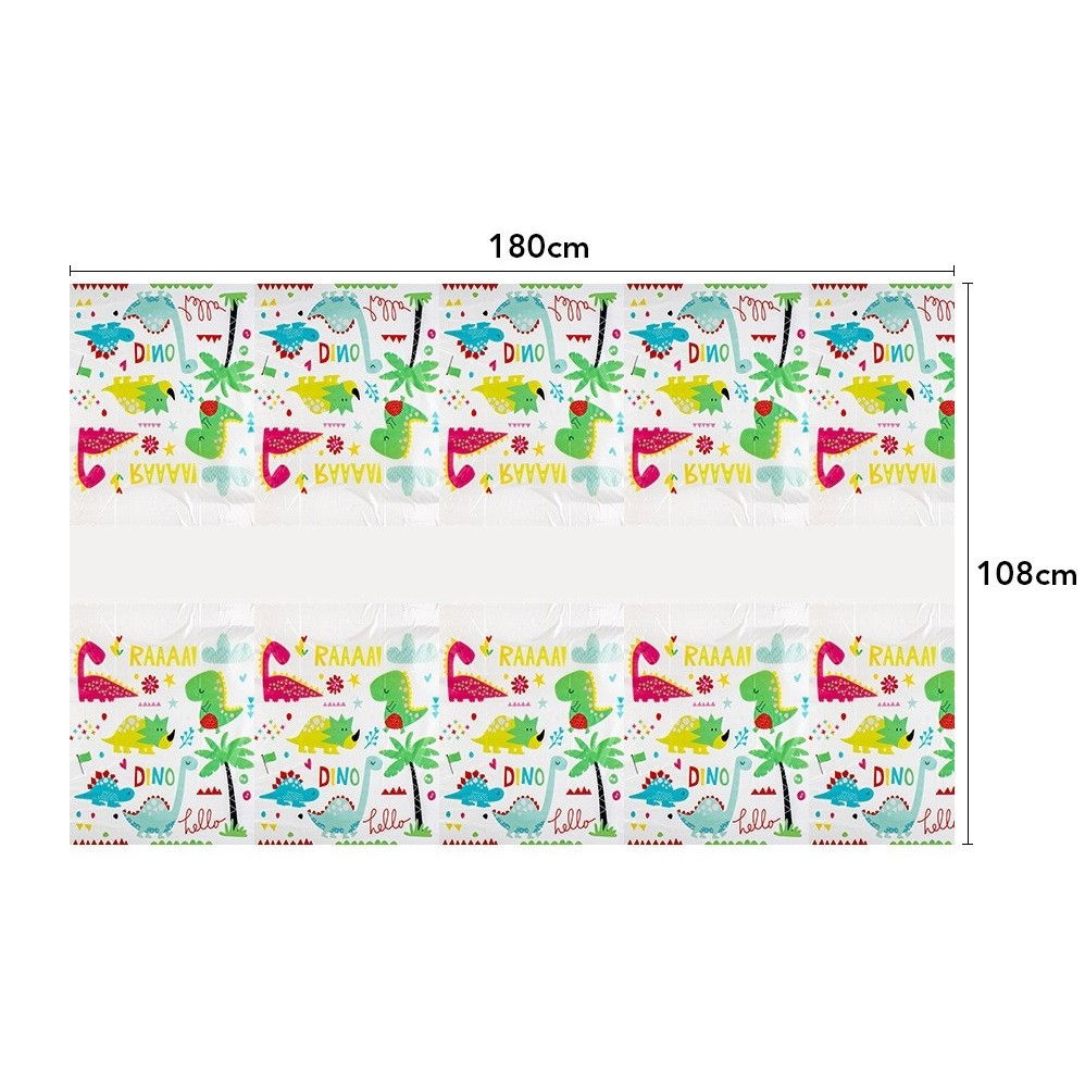 Fata de Masa Dreptunghiulara, Flippy, Colectia Dino Park, 180 x 108 cm, din PE, Anti-pete, Impermeabila, Multicolor [2]