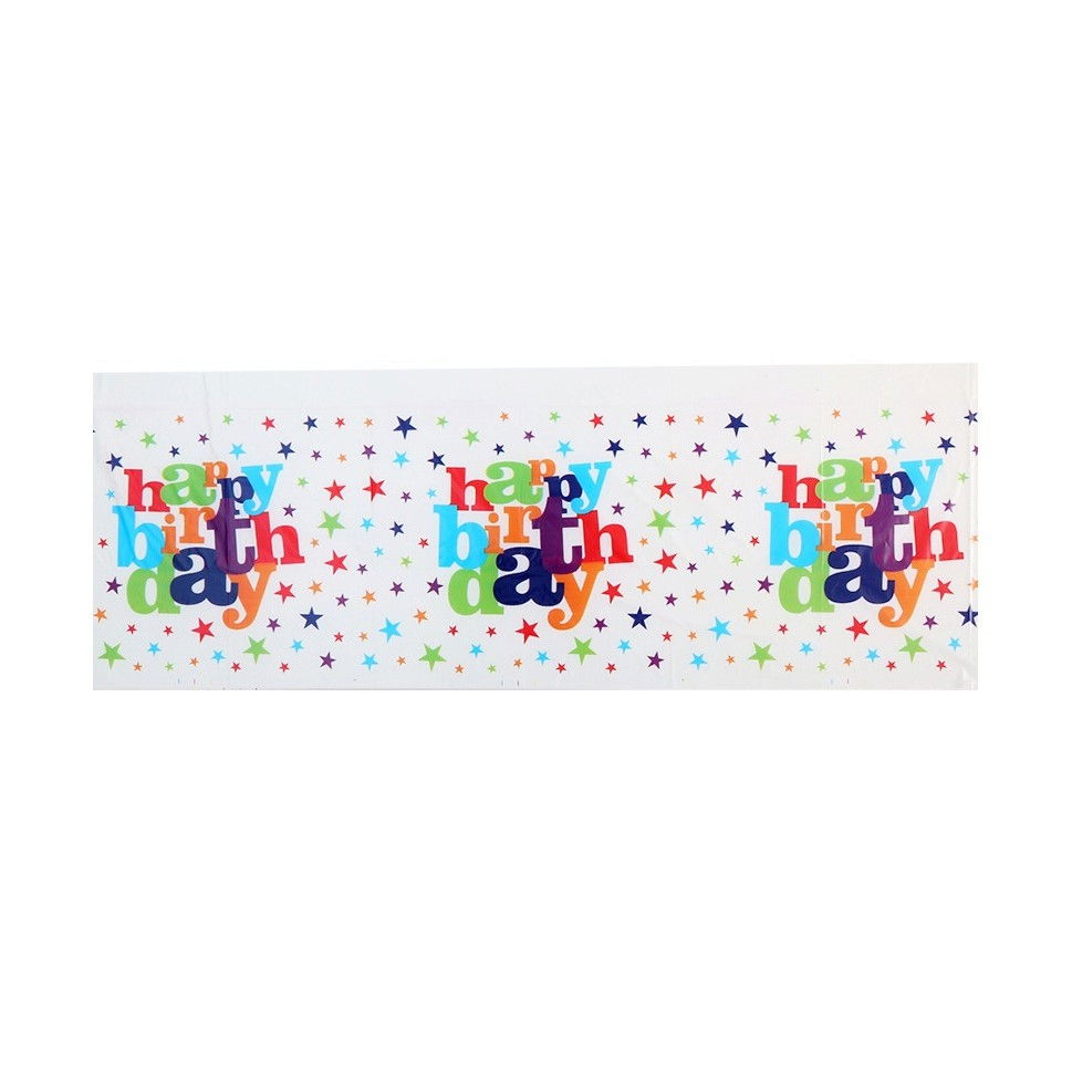 Fata de Masa Dreptunghiulara, Flippy, Colectia Happy Birthday, 180 x 108 cm, din Plastic PE, Impermeabila, Multicolor [1]