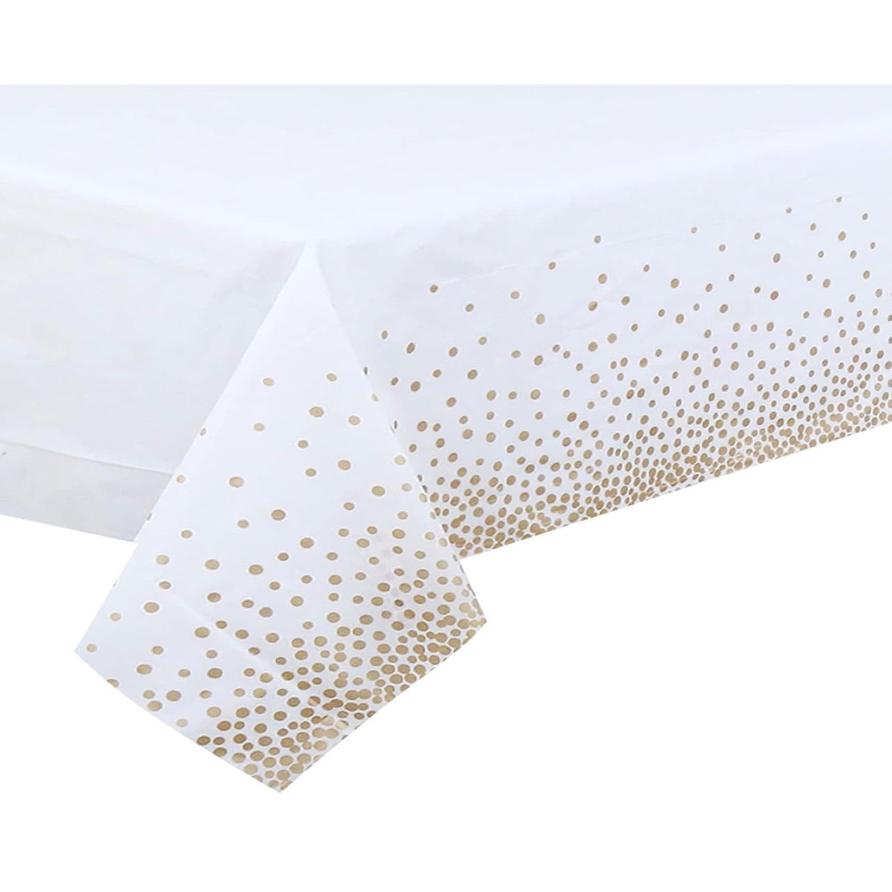 Fata de Masa, Flippy, din PEVA, Imprimeu Buline, 137 x 274 cm, Impermeabila, Fara Pete, Curatare Rapida, Bej [1]