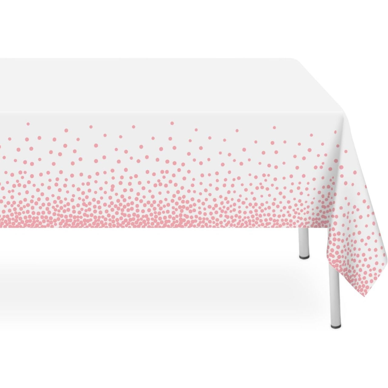 Fata de Masa, Flippy, din PEVA, Imprimeu Buline, 137 x 274 cm, Impermeabila, Fara Pete, Curatare Rapida, Roz [1]