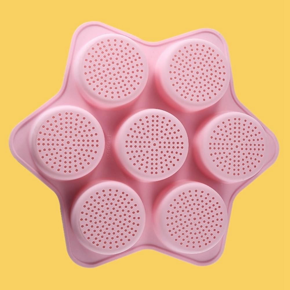 Forme de Silicon pentru Copt, Flippy, 7 Forme Rotiunde, pentru Burgeri si Prajituri, 38.5 x 4 cm, Roz [3]