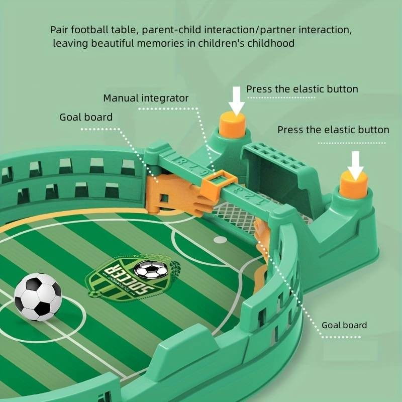 Fotbal de Masa Interactiv pentru Copii, Flippy, cu 2 Mingi Incluse, Tabela Scor, 22.8x12x4 cm, Verde [5]