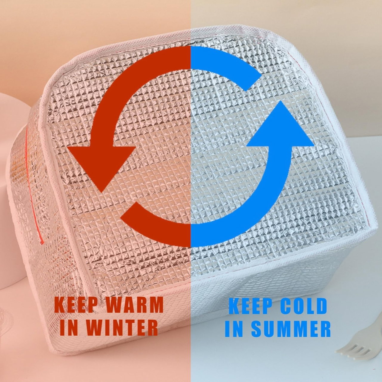 Geantă Frigorifică, Flippy, cu Desene Animat, Portabilă pentru Copii, de Prânz, din Pânză Oxford, 22x14x19 cm, Model Pinguin, Albastru [8]