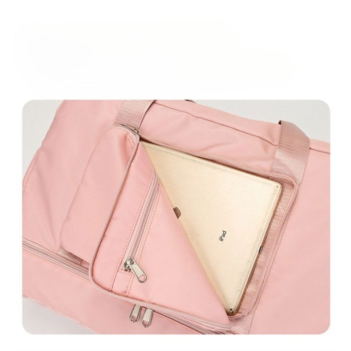 Geanta Pliabila, Flippy, pentru Voiaj, Buzunare Multiple, de Mana, Impermeabila, Material Textil, Capacitate 8 Kg, Dimensiune Deschisa 42x28x10 cm, Roz [6]