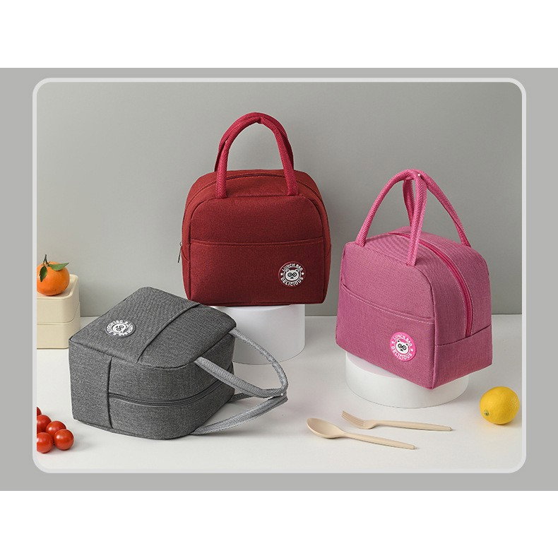 Geanta Termica pentru Pranz, Flippy, Multifunctionala, Compartimentata, Impermeabila, cu Manere, Buzunar Exterior, 22x14x19 cm, Gri [5]