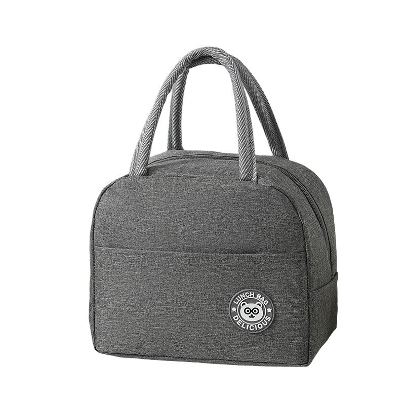 Geanta Termica pentru Pranz, Flippy, Multifunctionala, Compartimentata, Impermeabila, cu Manere, Buzunar Exterior, 22x14x19 cm, Gri [1]