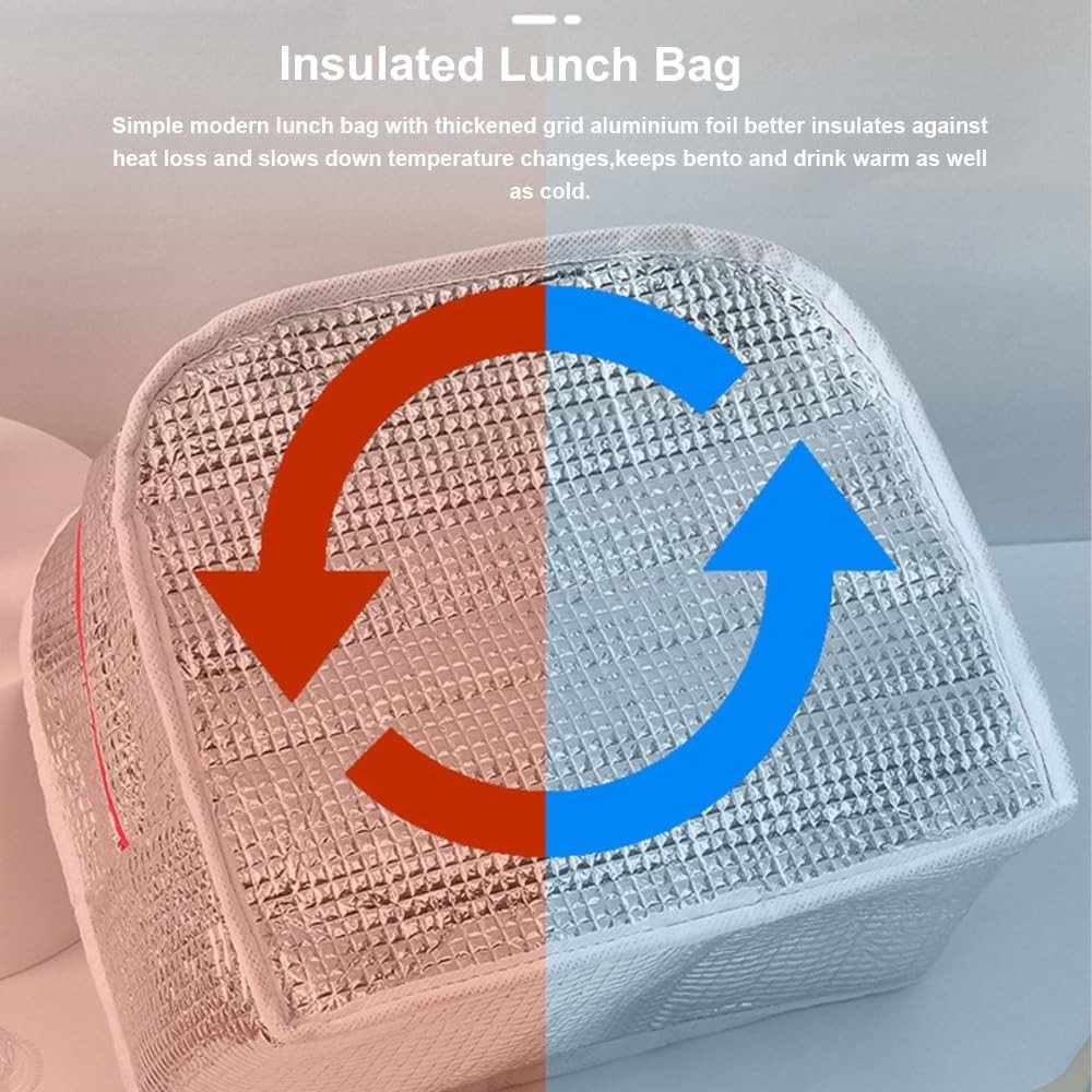 Geanta Termica pentru Pranz, Flippy, Multifunctionala, Compartimentata, Impermeabila, cu Manere, Buzunar Exterior, 22x14x19 cm, Gri [3]