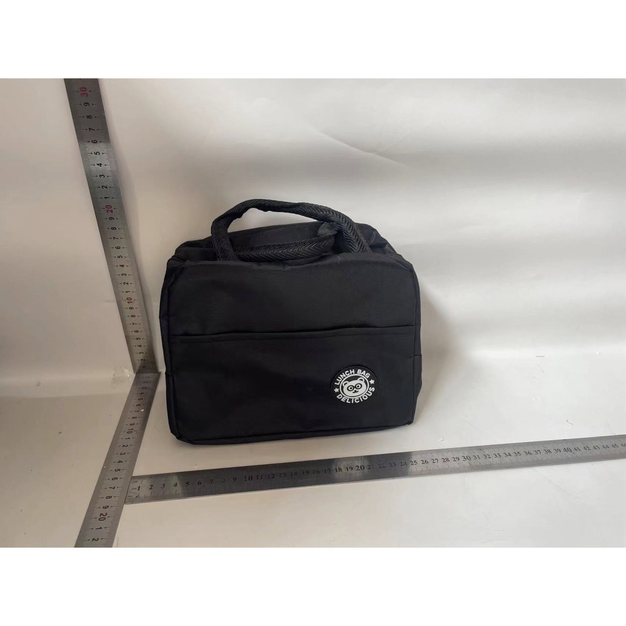 Geanta Termica pentru Pranz, Flippy, Multifunctionala, Compartimentata, Impermeabila, cu Manere, Buzunar Exterior, 22x14x19 cm, Negru [9]