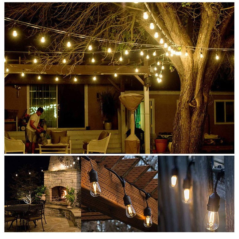 Ghirlanda Luminoasa, Flippy, cu Transformator, 10 m, 10 LED-uri Model Bulb, Interconectabila, IP44, Alb Cald [3]