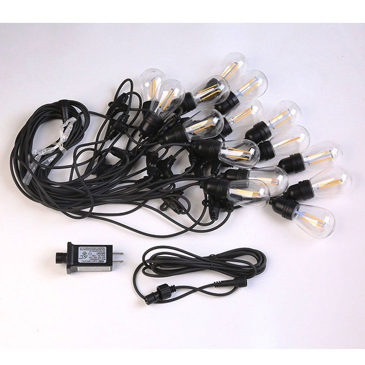 Ghirlanda Luminoasa, Flippy, cu Transformator, 10 m, 10 LED-uri Model Bulb, Interconectabila, IP44, Alb Cald [4]