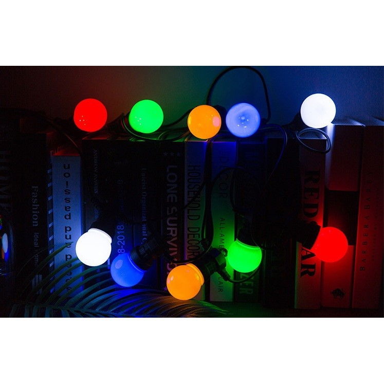 Ghirlanda Luminoasa, Flippy, fara Transformator, 10 m, 20 LED-uri Model Bulb, Interconectabila, IP65, Multicolor [5]