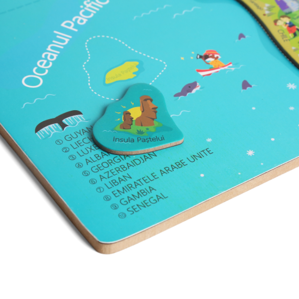 Harta mare a lumii - puzzle magnetic (lb.romana) [3]