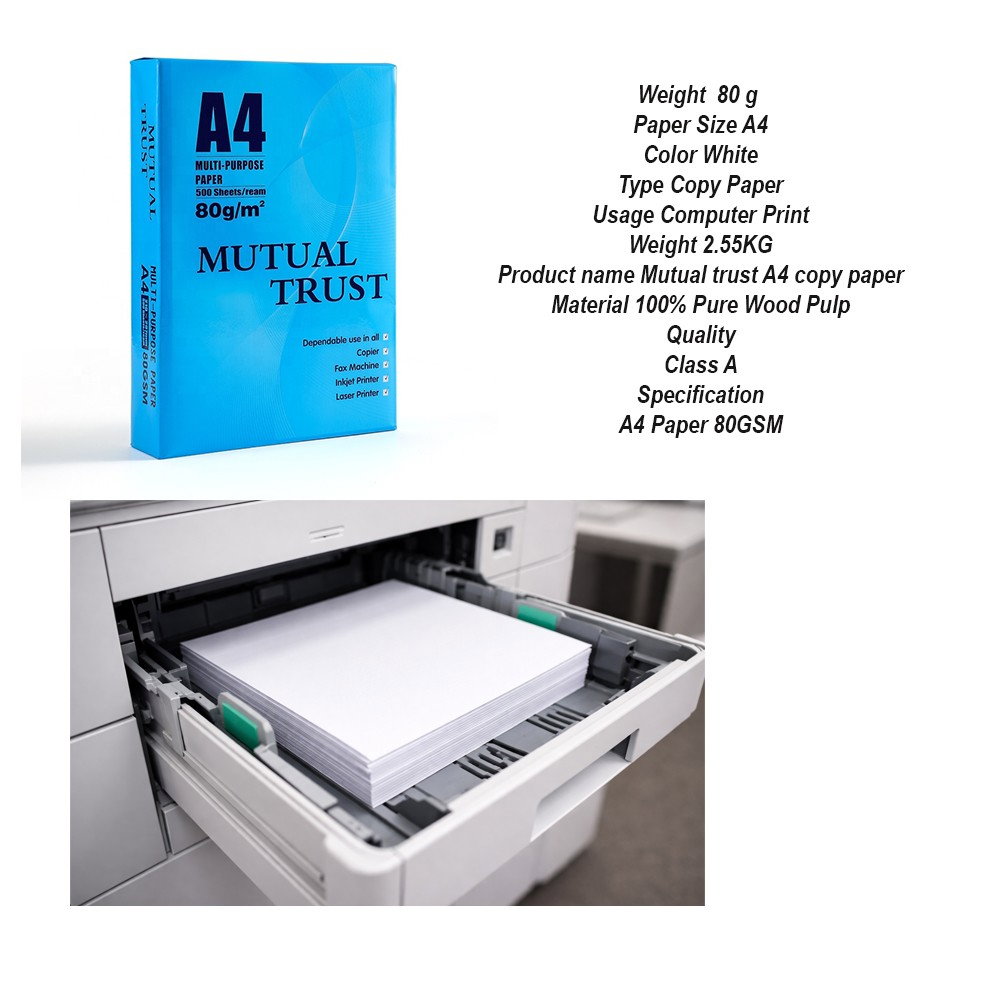 Hartie Copiator A4 Mutual Trust, Flippy, 80 g/mp, 500 coli/top, 210 x 297 mm, Hartie Multifunctionala pentru Imprimanta si Copiator, Hartie Universala pentru Birou [4]