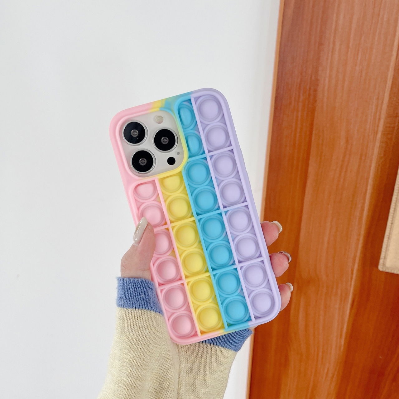 Husa de protectie Flippy Pop It compatibila cu Apple iPhone 13 Pro Max,Model 8,Multicolor [2]