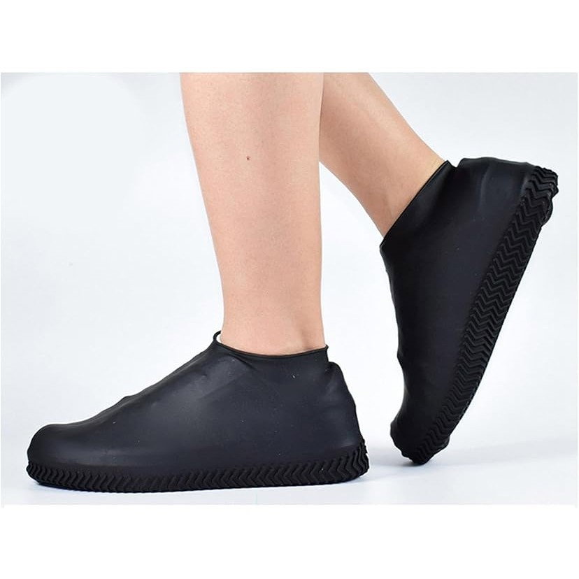 Husa Incaltaminte, Flippy, Impermeabila, Antiderapanta, din Latex, 13 x 13 x 2 cm, Marime L 41-47 cm, Negru [2]