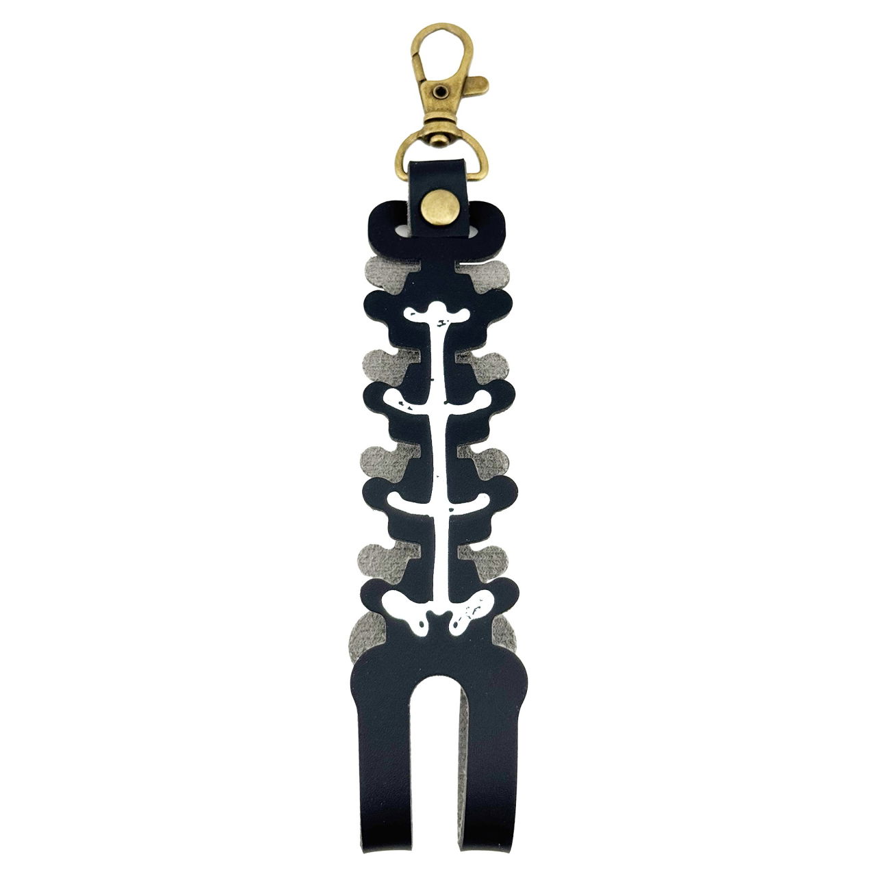 Husa pentru Kendama, Flippy, tip Pandativ/Breloc, Imprimeu Skull, din Piele Ecologica, 26 x 3.2 cm, Negru [1]