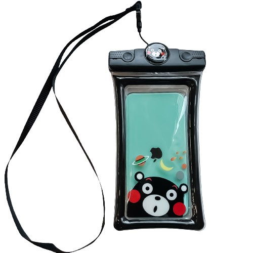 Husa subacvatica Mascot Waterproof Flippy, Snowproof, Universala, cu Snur, pentru telefon sau documente, Bear, Negru [1]