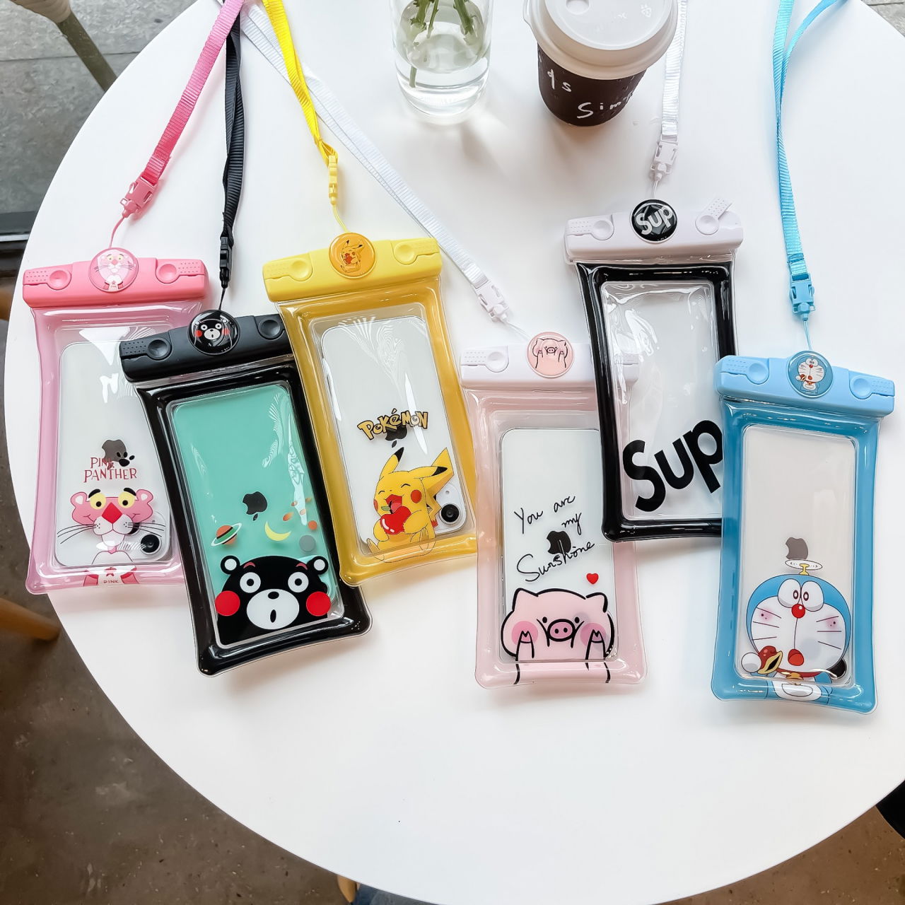 Husa subacvatica Mascot Waterproof Flippy, Snowproof, Universala, cu Snur, pentru telefon sau documente, Cat, Bleu [4]