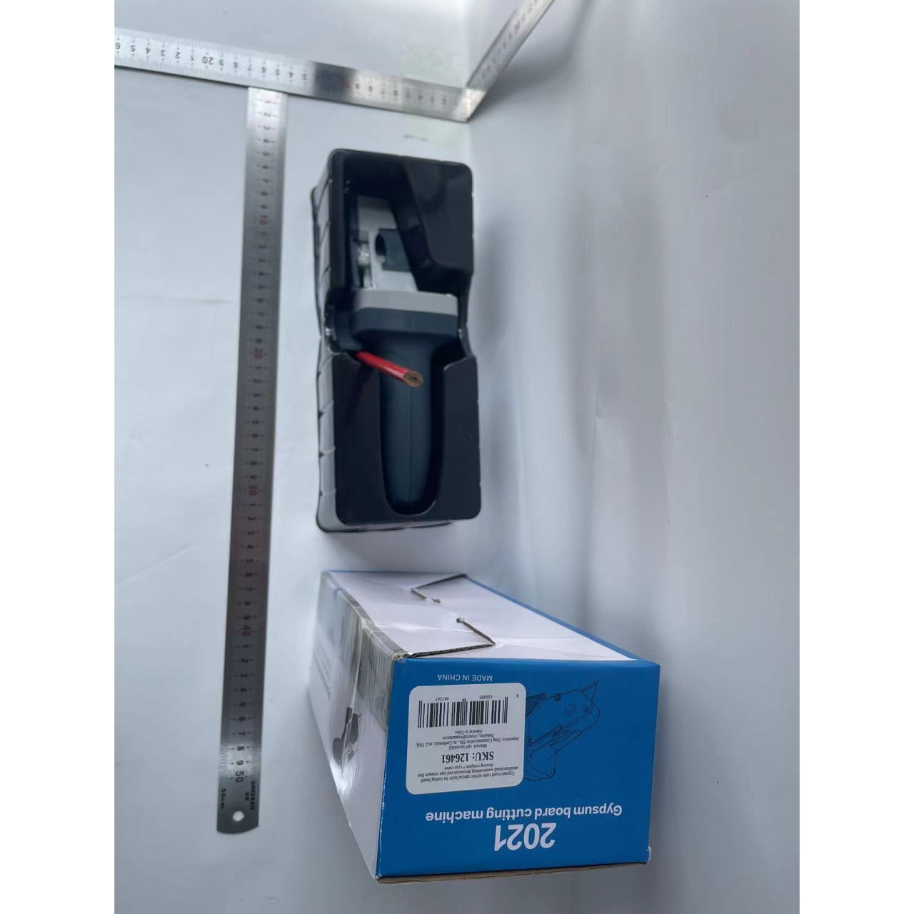 Instrument Manual pentru Bricolaj, Flippy, Ruleta Incorporata, Taiere Gips si Carton, 23x7 cm, Albastru [9]