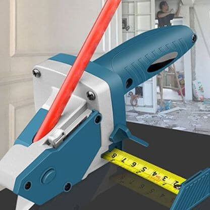 Instrument Manual pentru Bricolaj, Flippy, Ruleta Incorporata, Taiere Gips si Carton, 23x7 cm, Albastru [5]