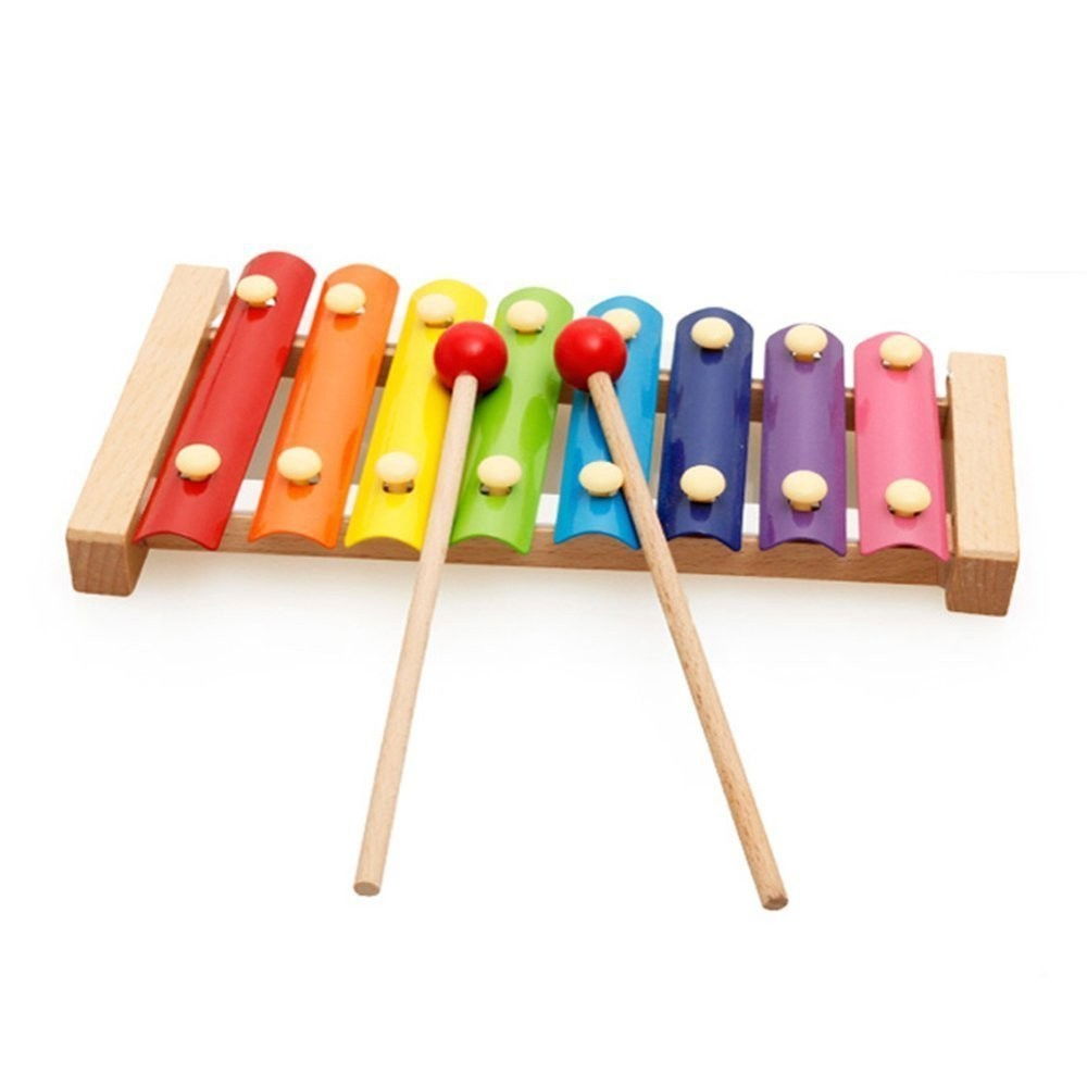 Instrument Muzical Xilofon Flippy, din Lemn, 8 Note Muzicale, 2 Bete de Percutie, 4-6 Ani, Multicolor [16]