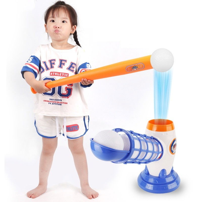 Joc de Baseball Interactiv, Lansator Flippy, Aruncare Automata, Include Bata si 5 Mingii, 37 x 23 x 16 cm Baza, 59 cm Bata, Multicolor [6]