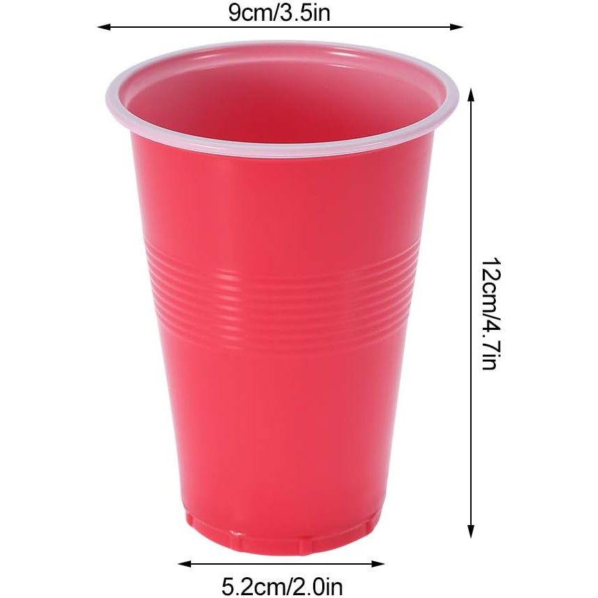 Joc de baut Beer Pong Flippy, 24 Pahare, 24 Mingi, material plastic, reutilizabil, portabil, rosu [6]