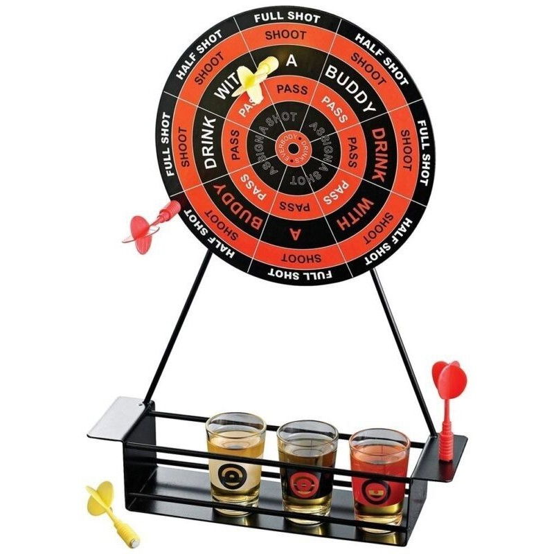 Joc de Baut Darts Flippy, 4 Sageti si Pahare de Shot Incluse, pentru petreceri si timp liber, 30 x 20 x 6.5 cm, multicolor [2]