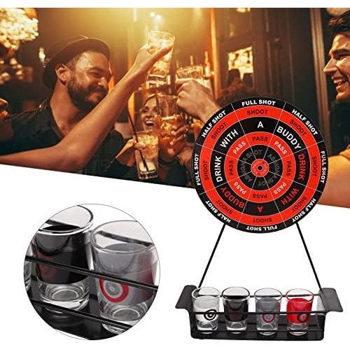 Joc de Baut Darts Flippy, 4 Sageti si Pahare de Shot Incluse, pentru petreceri si timp liber, 30 x 20 x 6.5 cm, multicolor [3]