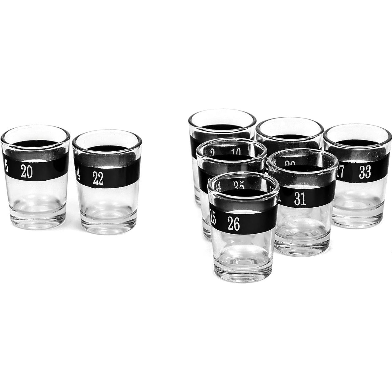 Joc de Baut Ruleta cu Pahare de Shot Flippy, 30 cm, Rosu/Negru [4]