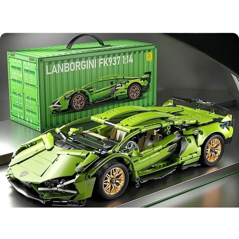 Joc de Construit, Flippy, Model Lamborghini, 1280 Piese, +6 Ani, Verde [6]