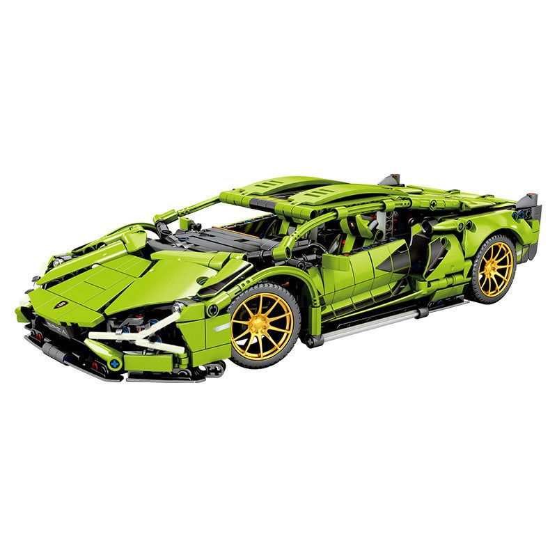 Joc de Construit, Flippy, Model Lamborghini, 1280 Piese, +6 Ani, Verde [1]