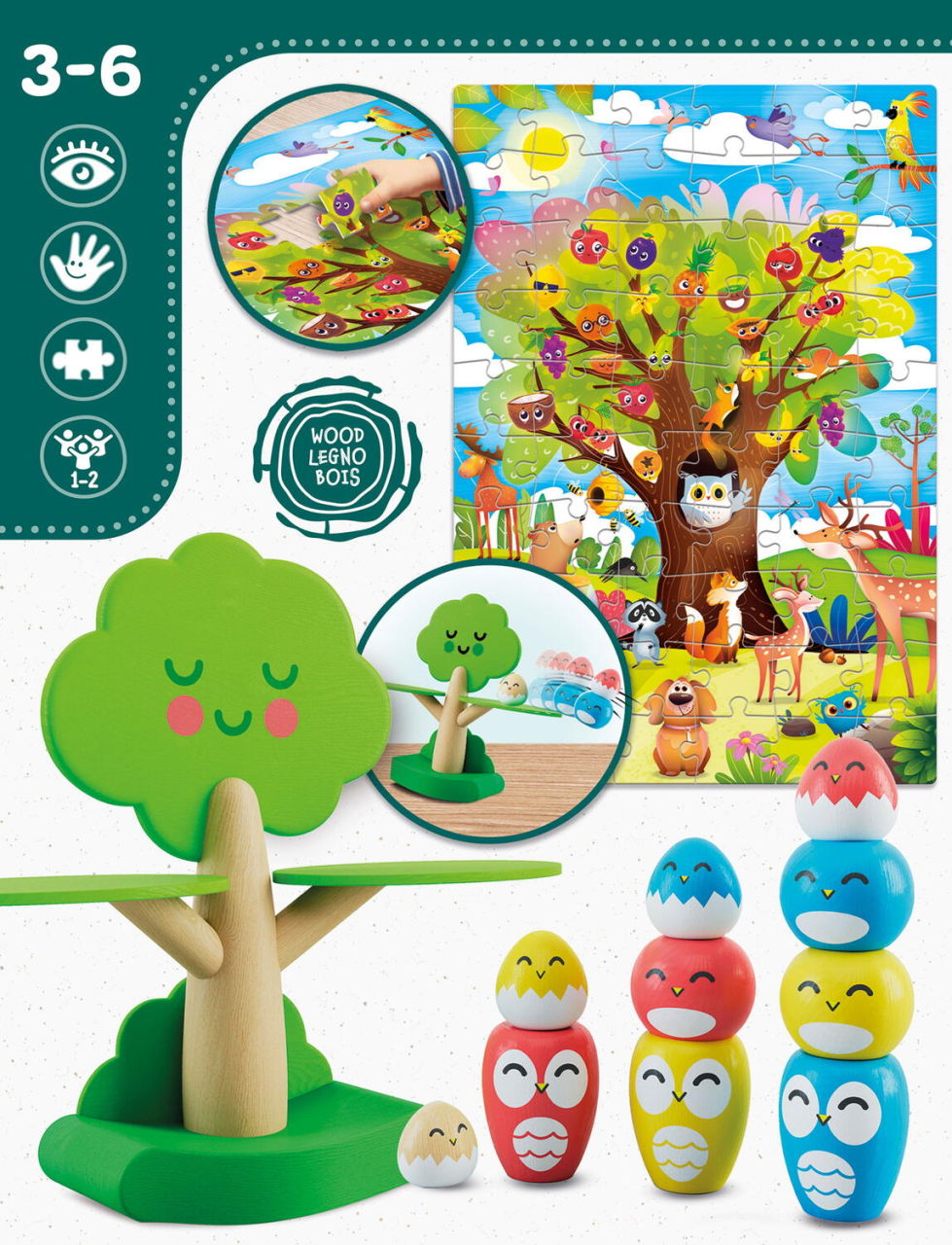 Joc de echilibru Montessori - Pasarele vesele [4]