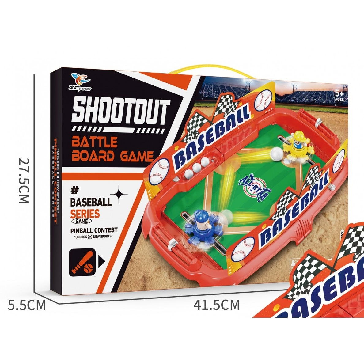 Joc de Masa Interactiv de Baschet pentru Copii, Flippy, 4 Mingi, Tabela Scor, 40.7x27x14.5 cm, Multicolor [2]