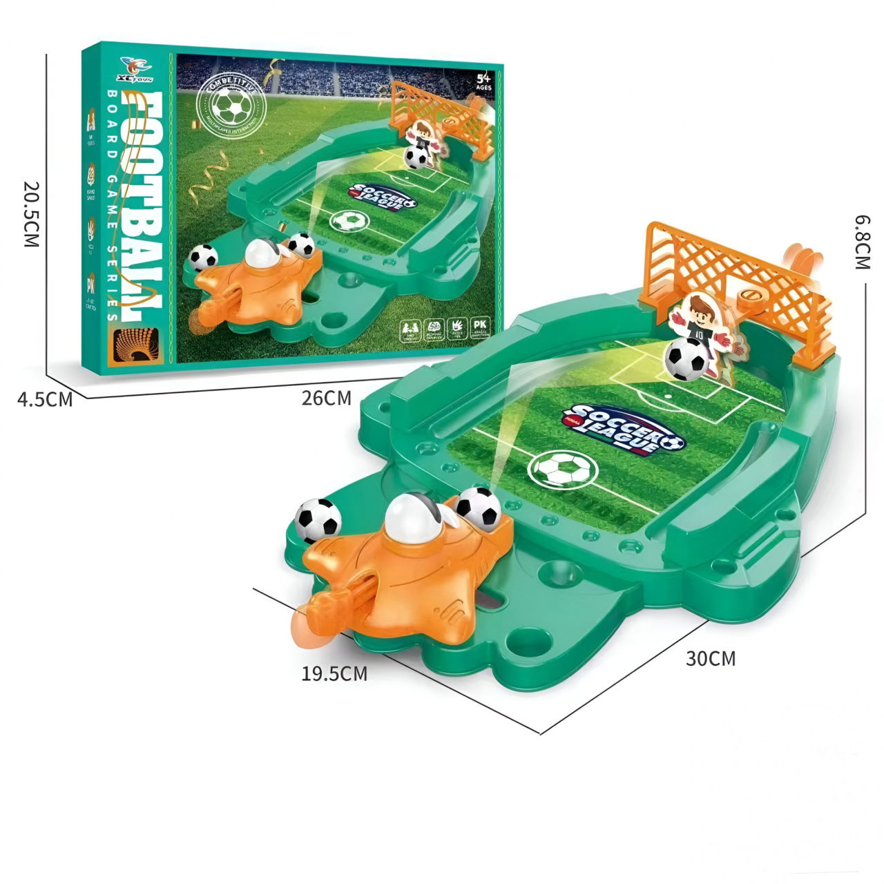 Joc de Masa Mini Fotbal Interactiv pentru Copii, Flippy, Board Game, Mingi si Figurine Incluse, 30x19.5x6.8 cm, Multicolor [4]