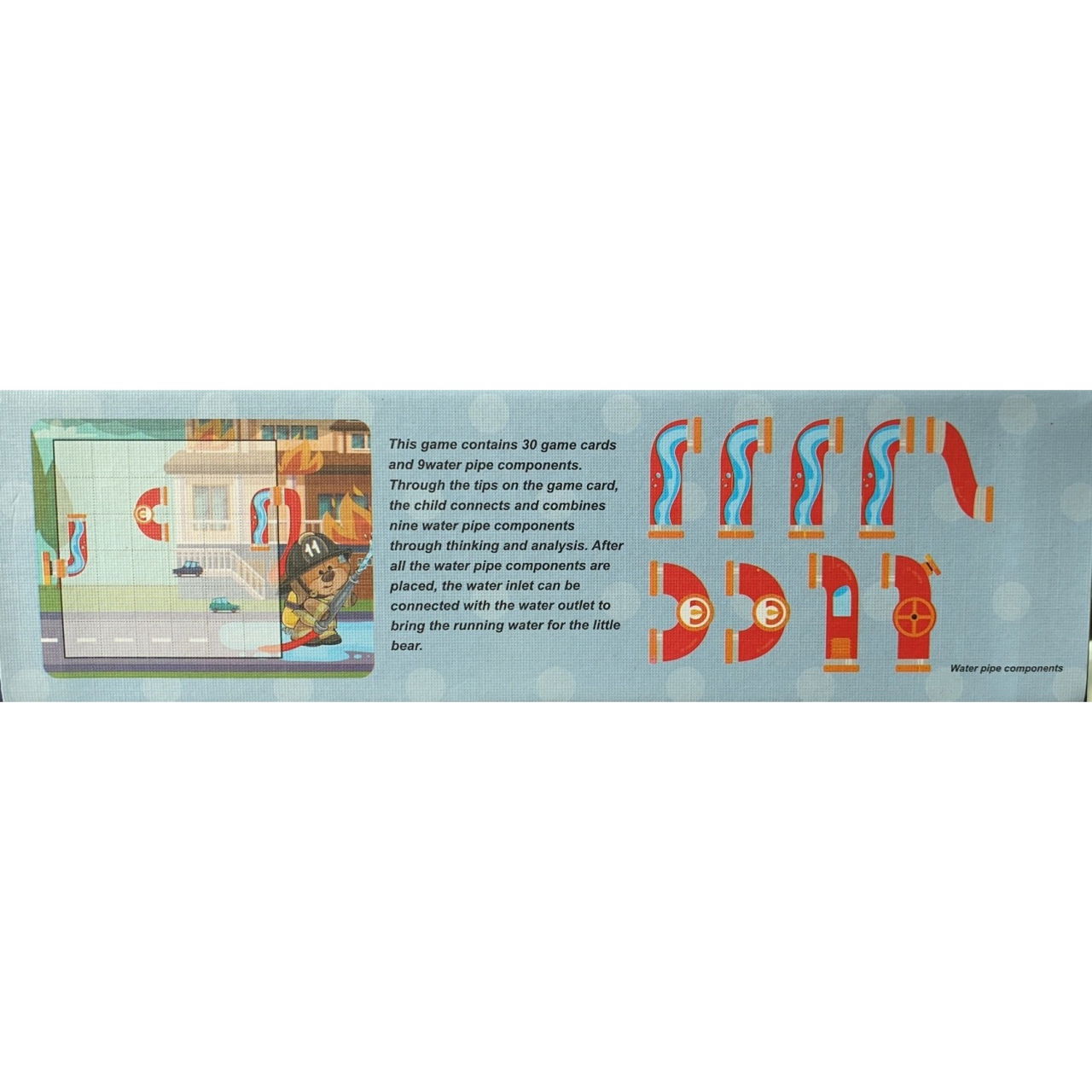 Joc educativ magnetic de interconectare, micul pompier, 15 nivele, 9 carti, pentru copii, +3 ani, multicolor [4]