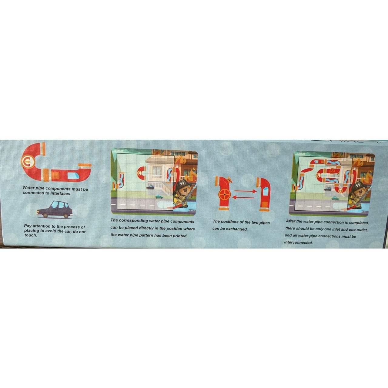 Joc educativ magnetic de interconectare, micul pompier, 15 nivele, 9 carti, pentru copii, +3 ani, multicolor [3]