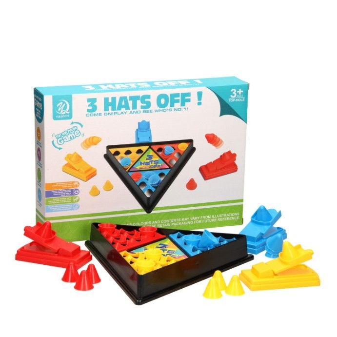 Joc Interactiv pentru Copii, Flippy, 3 Hats Off, Tabla de Joc, Figurine Palarii, +3 Ani, Multicolor [1]