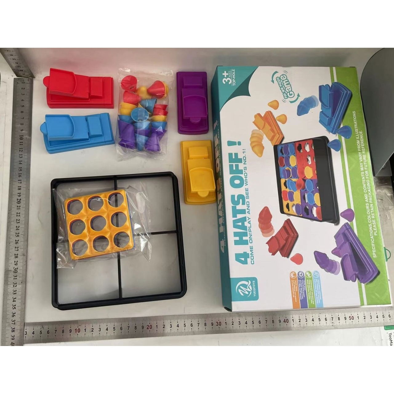 Joc Interactiv pentru Copii, Flippy, 4 Hats Off, Tabla de Joc, Figurine Palarii, +3 Ani, Multicolor [7]