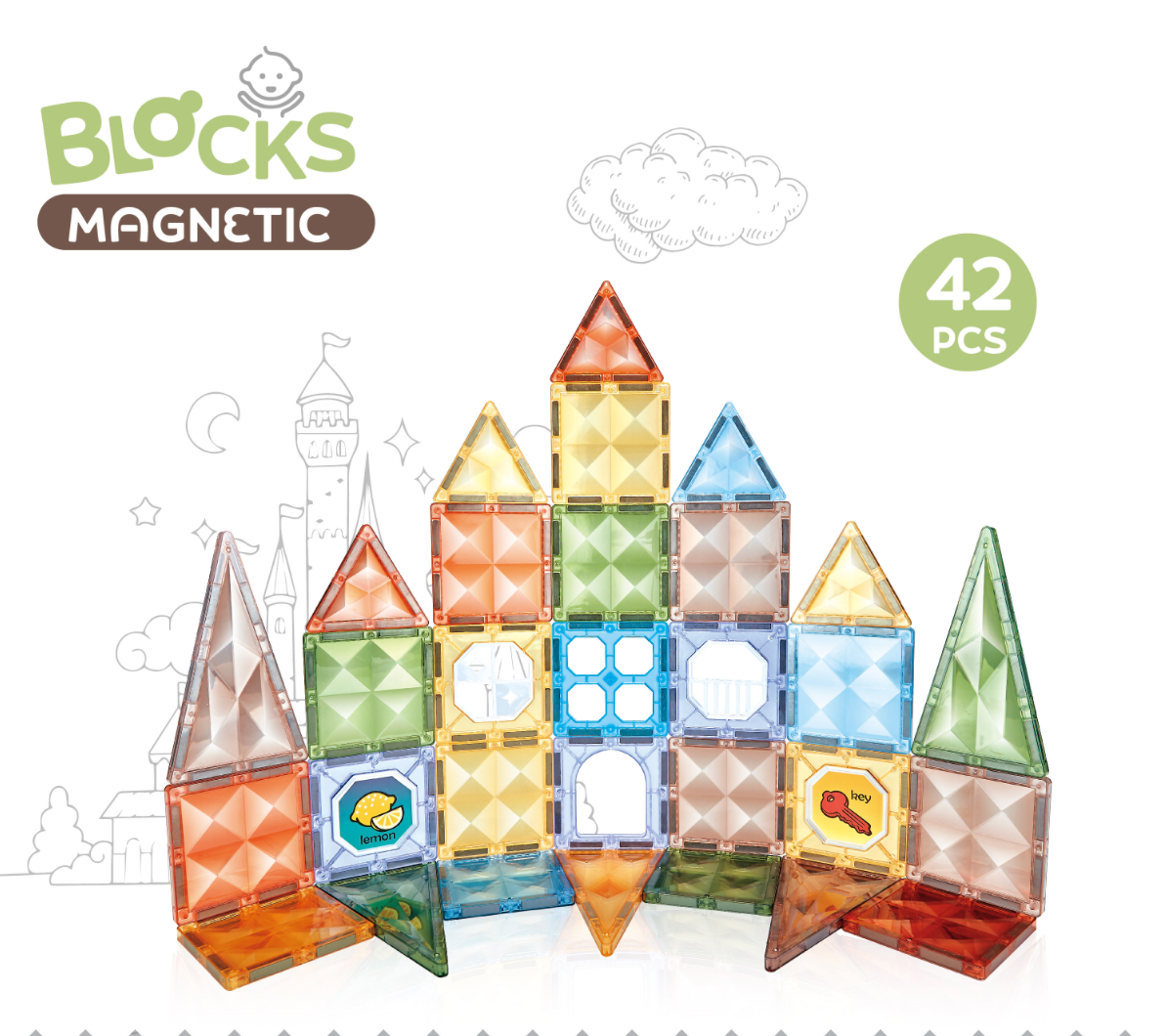 Joc magnetic Diamond - 42 piese (7.5 cm) [3]
