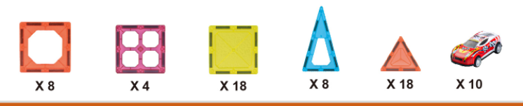 Joc magnetic - Parcarea masinutelor 66 piese (7.5 cm) [6]