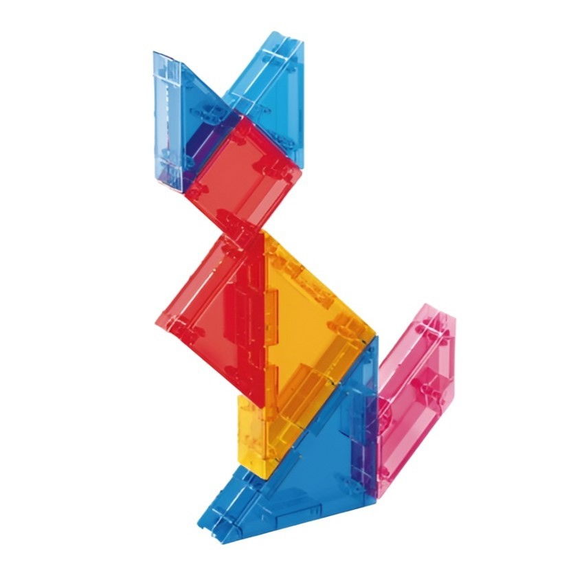 Joc Magnetic Tangram, Flippy, 7 Piese Magnetice, Forme Geometrice, 3 Ani, EVA, ABS, Magnet, 10.5 x 10.5 x 2.2 cm, Multicolor [1]