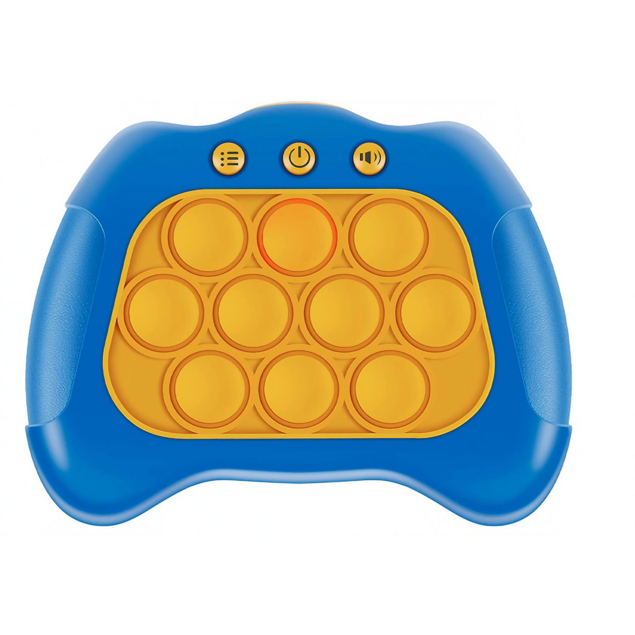 Joc Pop It, Flippy, consola, joc interactiv, antistres, cu baterii, Abs si silicon, Albastru, 12 x 10 x 5.8 cm [1]