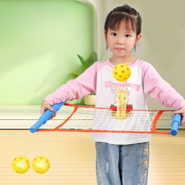 Joc Spikeball, Flippy, pentru Copii, Joc in 2, pentru Plaja, Parcuri, Interior, 2 Plase, 2 Mingi Normale, 2 Mingi Luminoase, Senzorial, Prinderea Mingii, 50x30 cm, Multicolor [5]